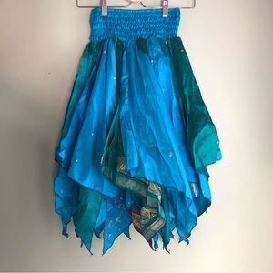 Blue Green Fairy Pixie Renaissance Skirt OS